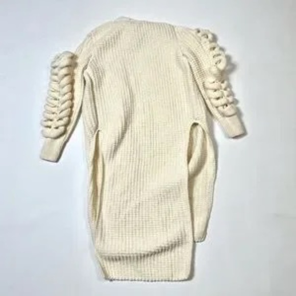 LIYA CARDIGAN WITH KNIT SLEEVES, CUSTOM MADE, NWT - Picture 4 of 8